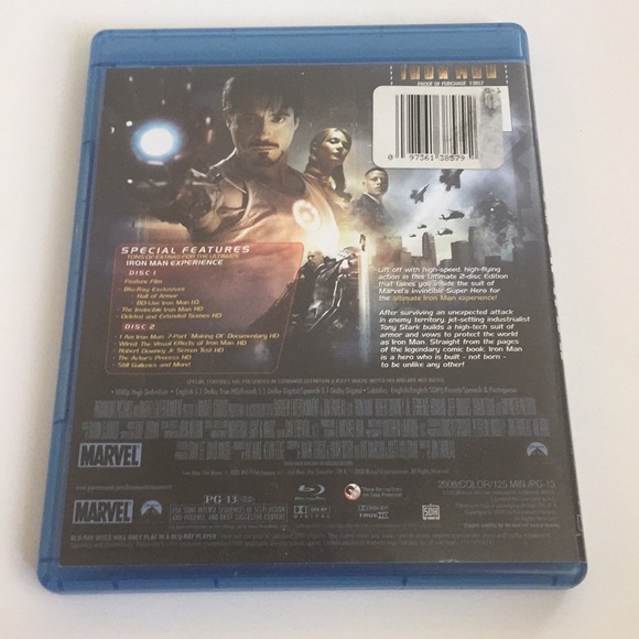 Iron Man Blu Ray - Picture 2 of 3
